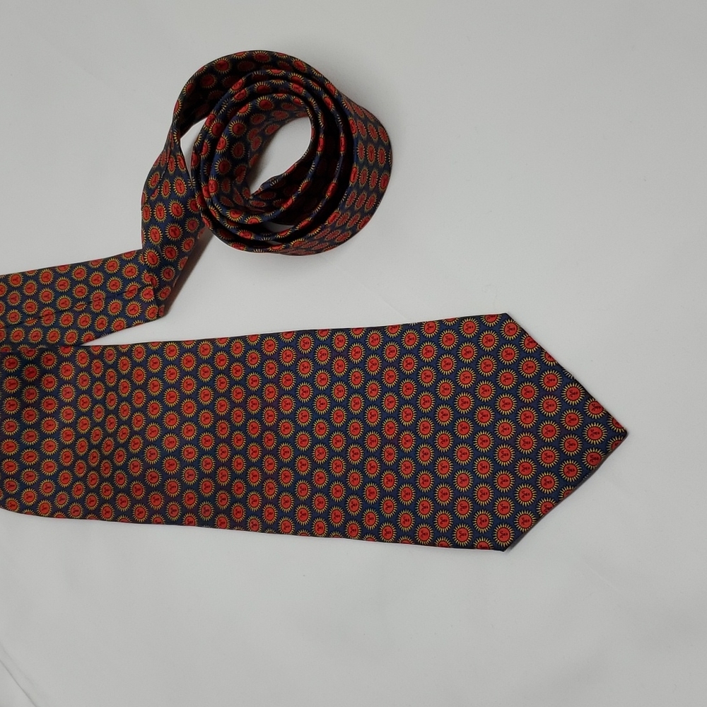 Christian Dior Monsieur Sun Face Design Tie